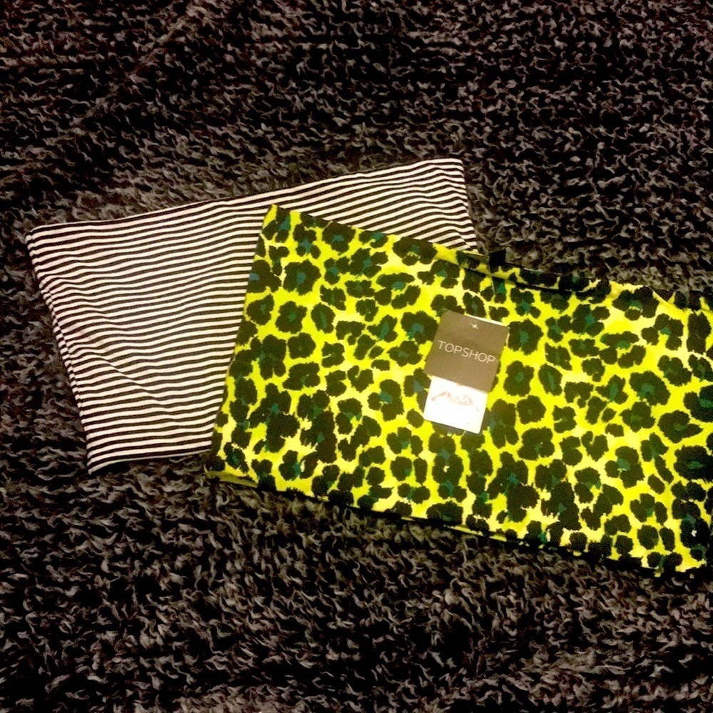 3/$30 Topshop pair of 2 bandeau tops Sz 10